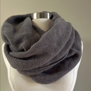 Gray Knit Infinity Scarf